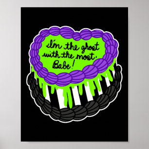 Der Geist mit dem meisten Baby Halloween-Tortendes Poster