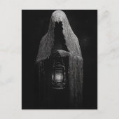 Der Geist mit Laternenschwarz und Weiß Postkarte (Vorderseite)