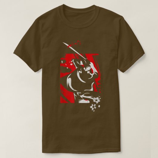Der Geist Samurai Krieger Anime Manga Bushido (7) T-Shirt (Design vorne)