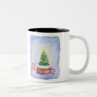 Der Geist trug gelbe Socken-Schnee-Kugel-Tasse