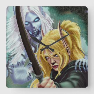 Der Geist und der Körper Quadratische Wanduhr