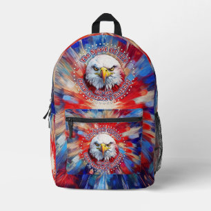 Der Geist von 1776, 2026 Amerikas Roter Adler Feue Bedruckter Rucksack