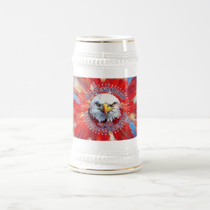 Der Geist von 1776, 2026 Amerikas Roter Adler Feue Bierglas