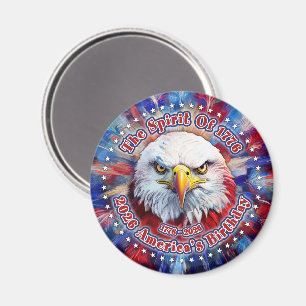 Der Geist von 1776, 2026 Amerikas Roter Adler Feue Magnet