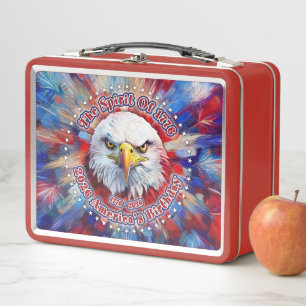Der Geist von 1776, 2026 Amerikas Roter Adler Feue Metall Brotdose