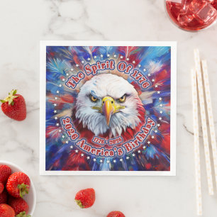 Der Geist von 1776, 2026 Amerikas Roter Adler Feue Serviette