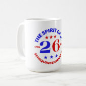 DER GEIST VON 26 - SEMIQUINCENTENNIAL KAFFEETASSE (Vorderseite Links)
