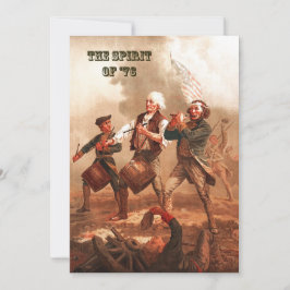Der Geist von '76. 4. Juli Fine Art Card Einladung