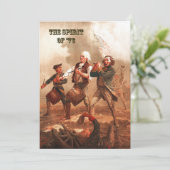 Der Geist von '76. 4. Juli Fine Art Card Einladung (Stehend Vorderseite)