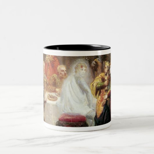 Der Geist von Banquo Zweifarbige Tasse (Mittel)