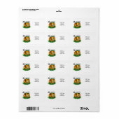 Der Geist von Halloween , Bat , Geist und Spider Adressaufkleber (Vorne)