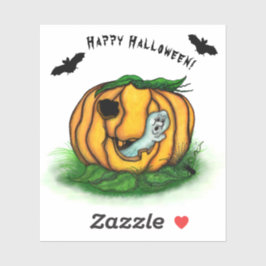 Der Geist von Halloween , Bat , Geist und Spider Aufkleber