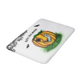 Der Geist von Halloween , Bat , Geist und Spider Badematte (Schrägansicht)