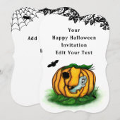 Der Geist von Halloween , Bat , Geist und Spider Einladung (Vorne/Hinten)