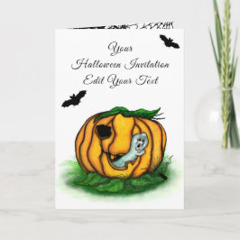 Der Geist von Halloween , Bat , Geist und Spider Einladung