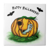 Der Geist von Halloween , Bat , Geist und Spider Fliese (Vorderseite)