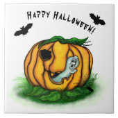 Der Geist von Halloween , Bat , Geist und Spider Fliese (Vorderseite)