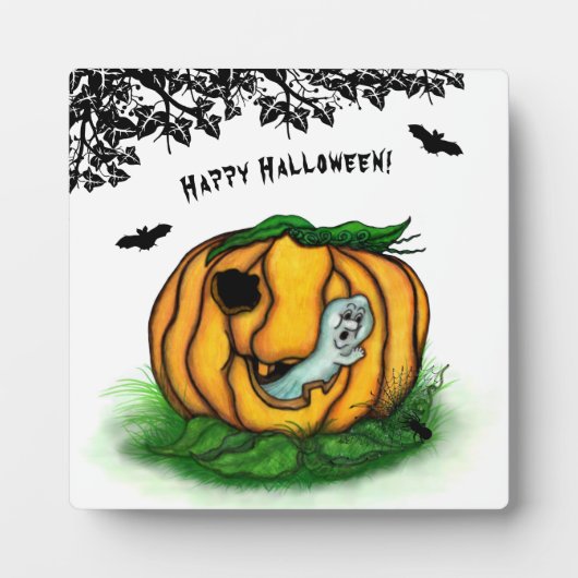 Der Geist von Halloween , Bat , Geist und Spider Fotoplatte (Vorderseite)