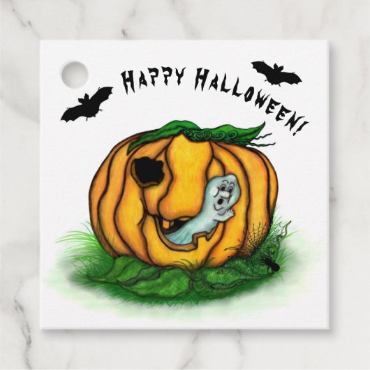 Der Geist von Halloween , Bat , Geist und Spider Geschenkanhänger (Vorderseite)