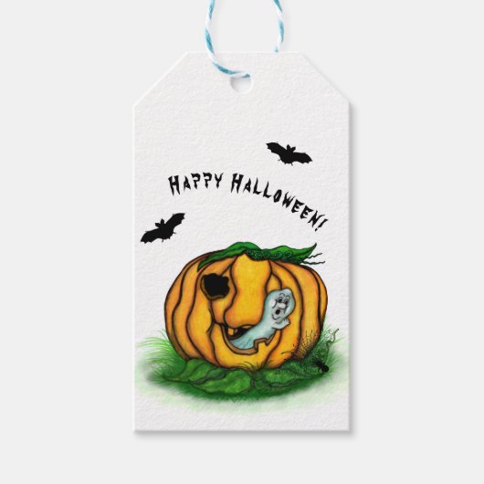 Der Geist von Halloween , Bat , Geist und Spider Geschenkanhänger (Vorderseite)