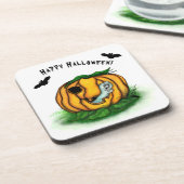 Der Geist von Halloween , Bat , Geist und Spider Getränkeuntersetzer (Linke Seite)