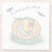 Der Geist von Halloween , Bat , Geist und Spider Glasuntersetzer (Rückseite)