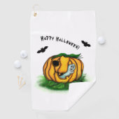 Der Geist von Halloween , Bat , Geist und Spider Golfhandtuch (Insitu)