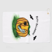 Der Geist von Halloween , Bat , Geist und Spider Golfhandtuch (Horizontal)