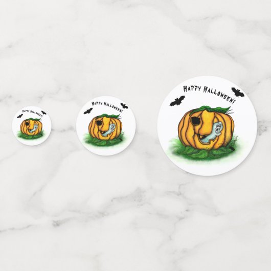 Der Geist von Halloween , Bat , Geist und Spider Konfetti (Rückseiten)