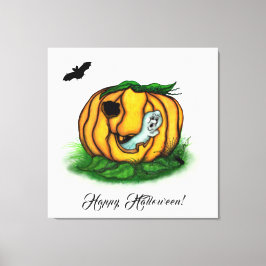 Der Geist von Halloween , Bat , Geist und Spider Leinwanddruck