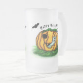 Der Geist von Halloween , Bat , Geist und Spider Mattglas Bierglas (VorderseiteRechts)