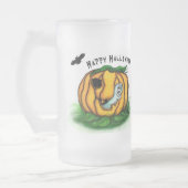 Der Geist von Halloween , Bat , Geist und Spider Mattglas Bierglas (Links)