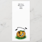 Der Geist von Halloween , Bat , Geist und Spider Menükarte (Rückseite)