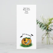 Der Geist von Halloween , Bat , Geist und Spider Menükarte (Stehend Vorderseite)