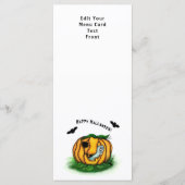 Der Geist von Halloween , Bat , Geist und Spider Menükarte (Vorderseite)