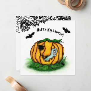 Der Geist von Halloween , Bat , Geist und Spider Mitteilungskarte