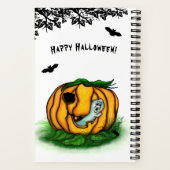 Der Geist von Halloween , Bat , Geist und Spider Notizblock (Rückseite)