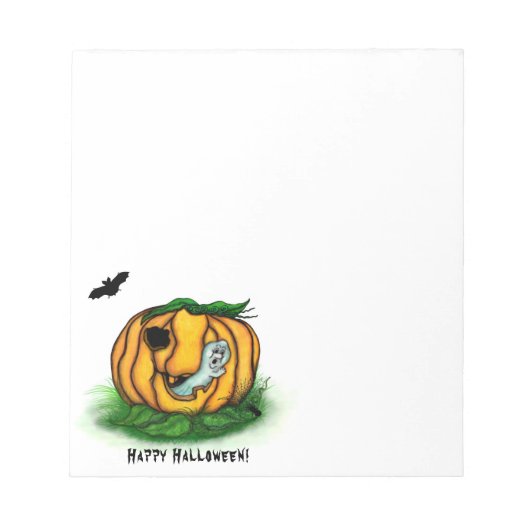 Der Geist von Halloween , Bat , Geist und Spider Notizblock (Vorderseite)
