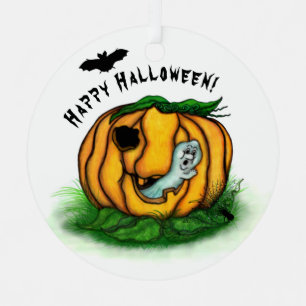 Der Geist von Halloween , Bat , Geist und Spider Ornament Aus Metall