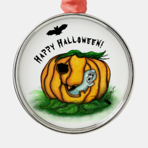 Der Geist von Halloween , Bat , Geist und Spider Ornament Aus Metall