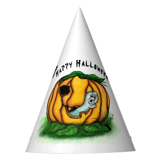 Der Geist von Halloween , Bat , Geist und Spider Partyhütchen (Vorderseite)