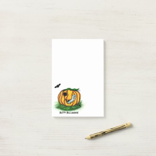 Der Geist von Halloween , Bat , Geist und Spider Post-it Klebezettel (Auf Schreibtisch)