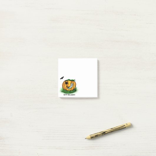 Der Geist von Halloween , Bat , Geist und Spider Post-it Klebezettel (Auf Schreibtisch)