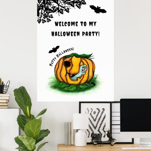 Der Geist von Halloween , Bat , Geist und Spider Poster (Heimbüro)