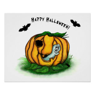 Der Geist von Halloween , Bat , Geist und Spider Poster