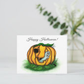Der Geist von Halloween , Bat , Geist und Spider Postkarte (Stehend Vorderseite)