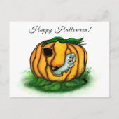 Der Geist von Halloween , Bat , Geist und Spider Postkarte (Vorderseite)