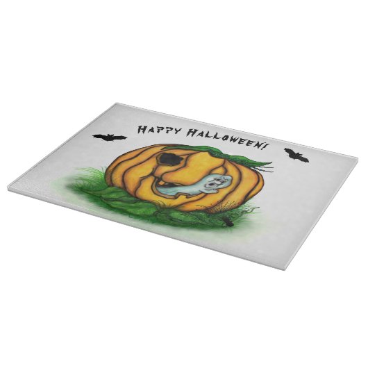 Der Geist von Halloween , Bat , Geist und Spider Schneidebrett (Ecke)