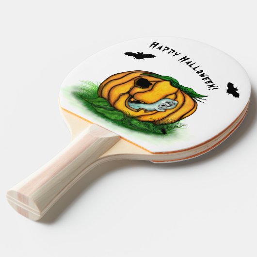 Der Geist von Halloween , Bat , Geist und Spider Tischtennis Schläger (Vorderseite)