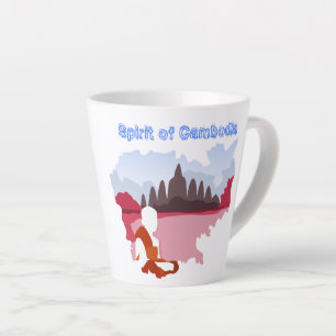 Der Geist von Kambodscha Karte mit Mönch Milchtasse